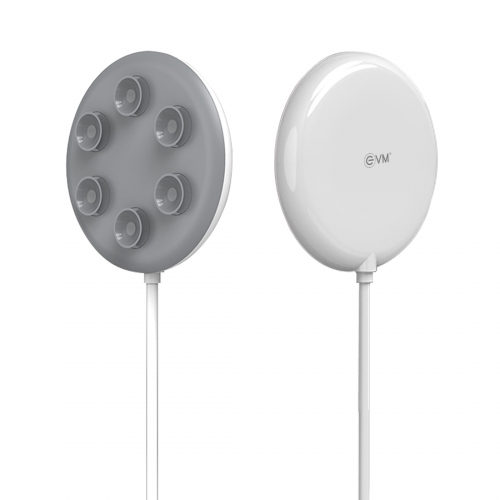 Suction Wireless Charger (QI SUPPORTABLE DEVICES)-Silver