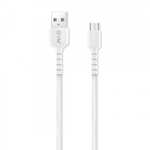 Micro USB Data & Sync Cable (1 Meter, 3 Amp) EVM-C-014-White