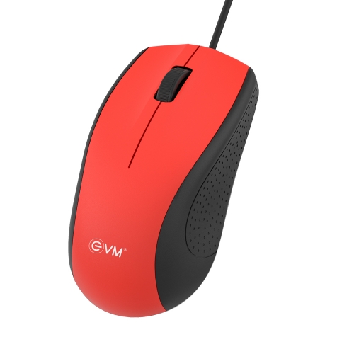 Wired Optical Mouse (EVM M513)-Red