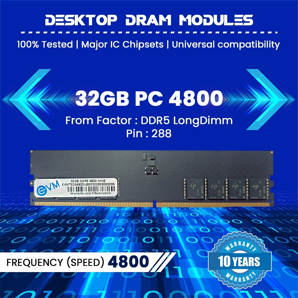 32GB DDR5 4800MHz Desktop Ram