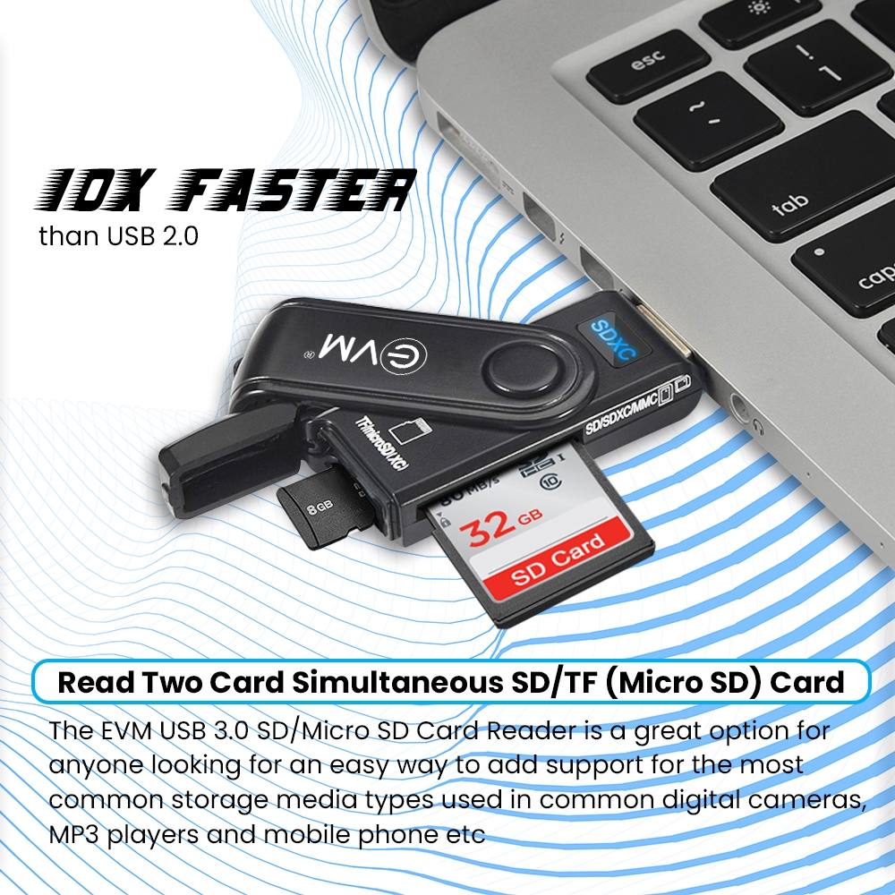 2 in 1 Card Reader USB 3.0