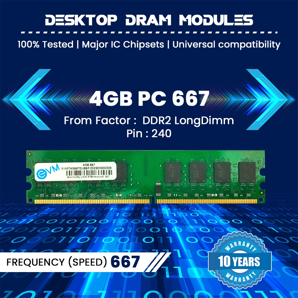 4GB DDR2 667MHz Desktop RAM