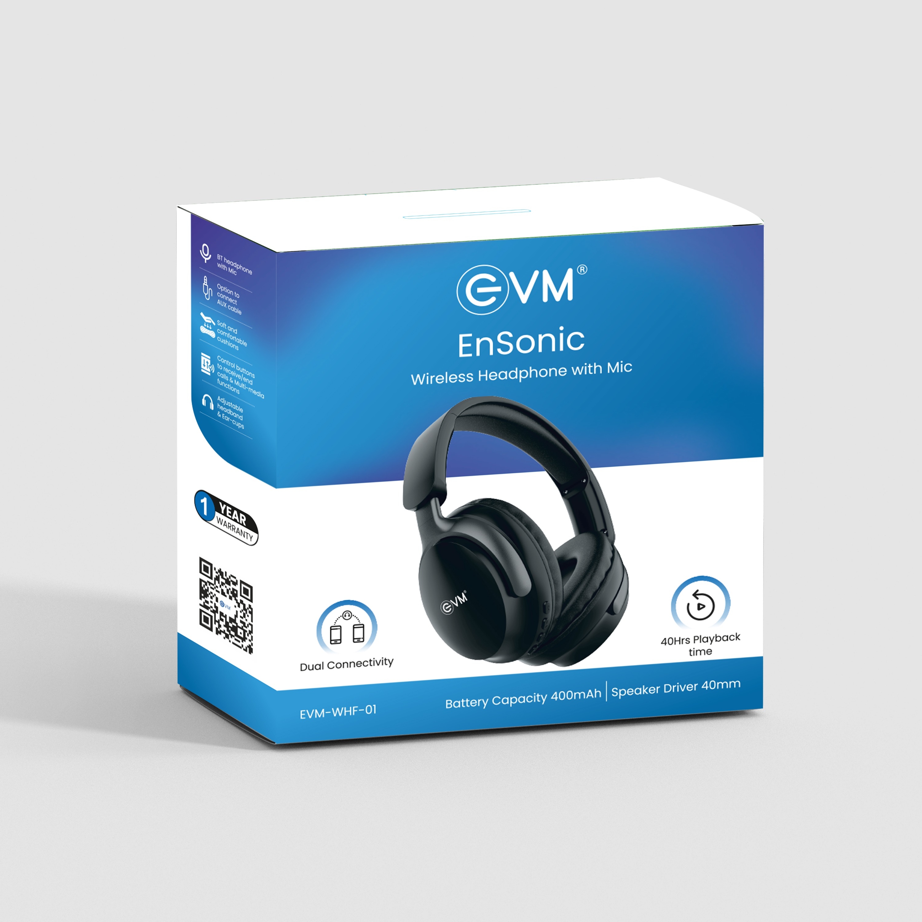 EVM EnSonic Wireless Headphone EVM-WHF-01 - View 1