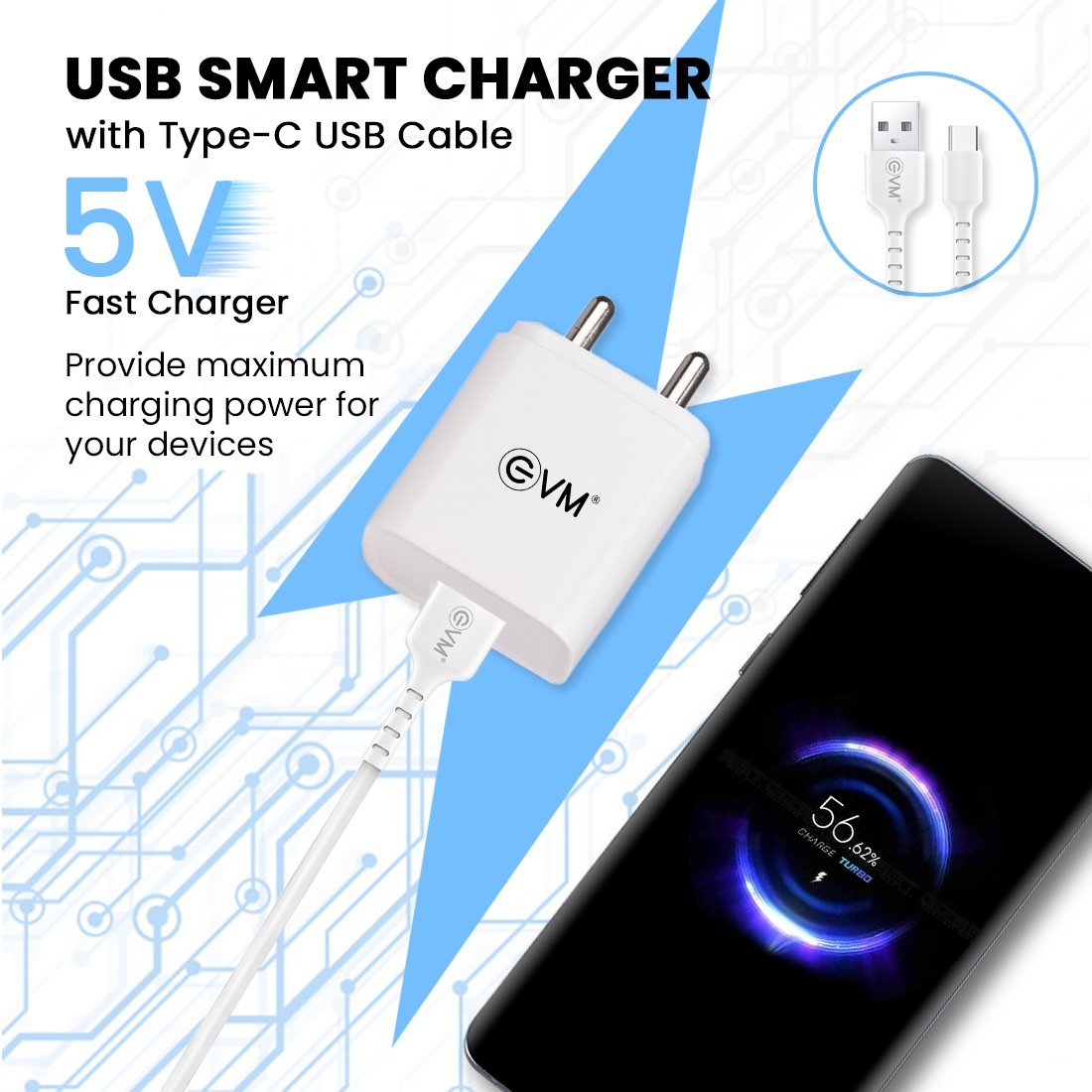 USB SMART CHARGER - TYPE-C CABLE
