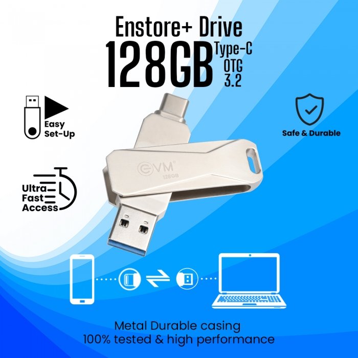 EVM ENSTORE 128GB 3.0 TYPE C OTG PENDRIVE