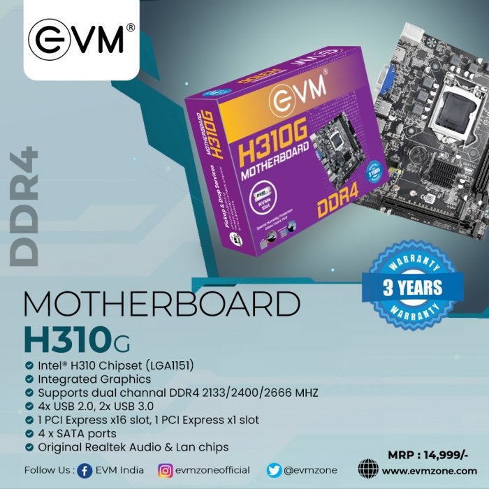 EVMH310-DDR4 Motherboard with NVMe Slot