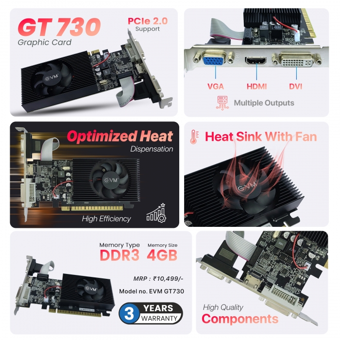 Amazon Basics Gt 610 Ddr3 Evm Gt 610 M Graphic Card GT 730